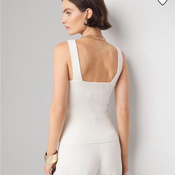 NWT White House Black Market Ribbed Knit Sweater Tank | Sz M - Picture 2 of 10